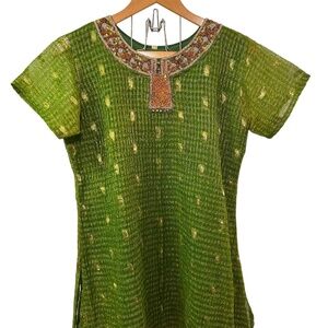 Women’s Unbranded Fully Lined Dress with Beaded Collar & Bell Details size L